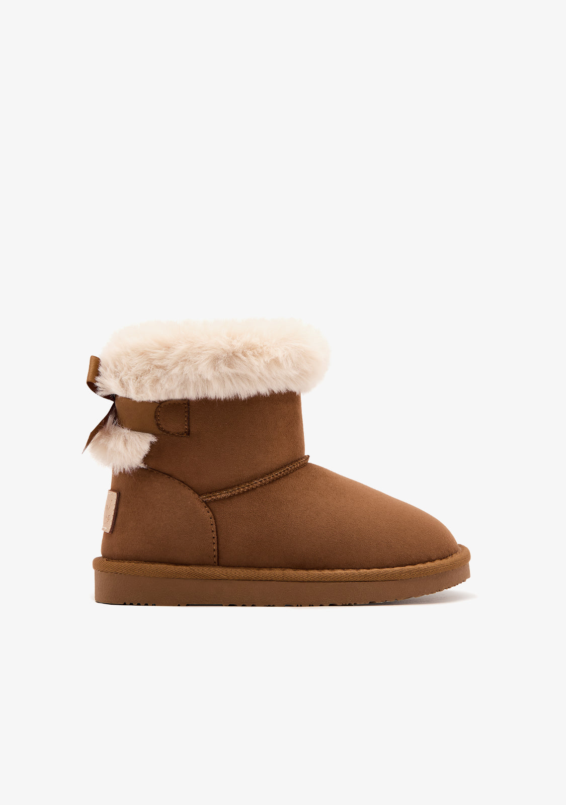 Tan Bow Fur Australian Boots Water Repellent