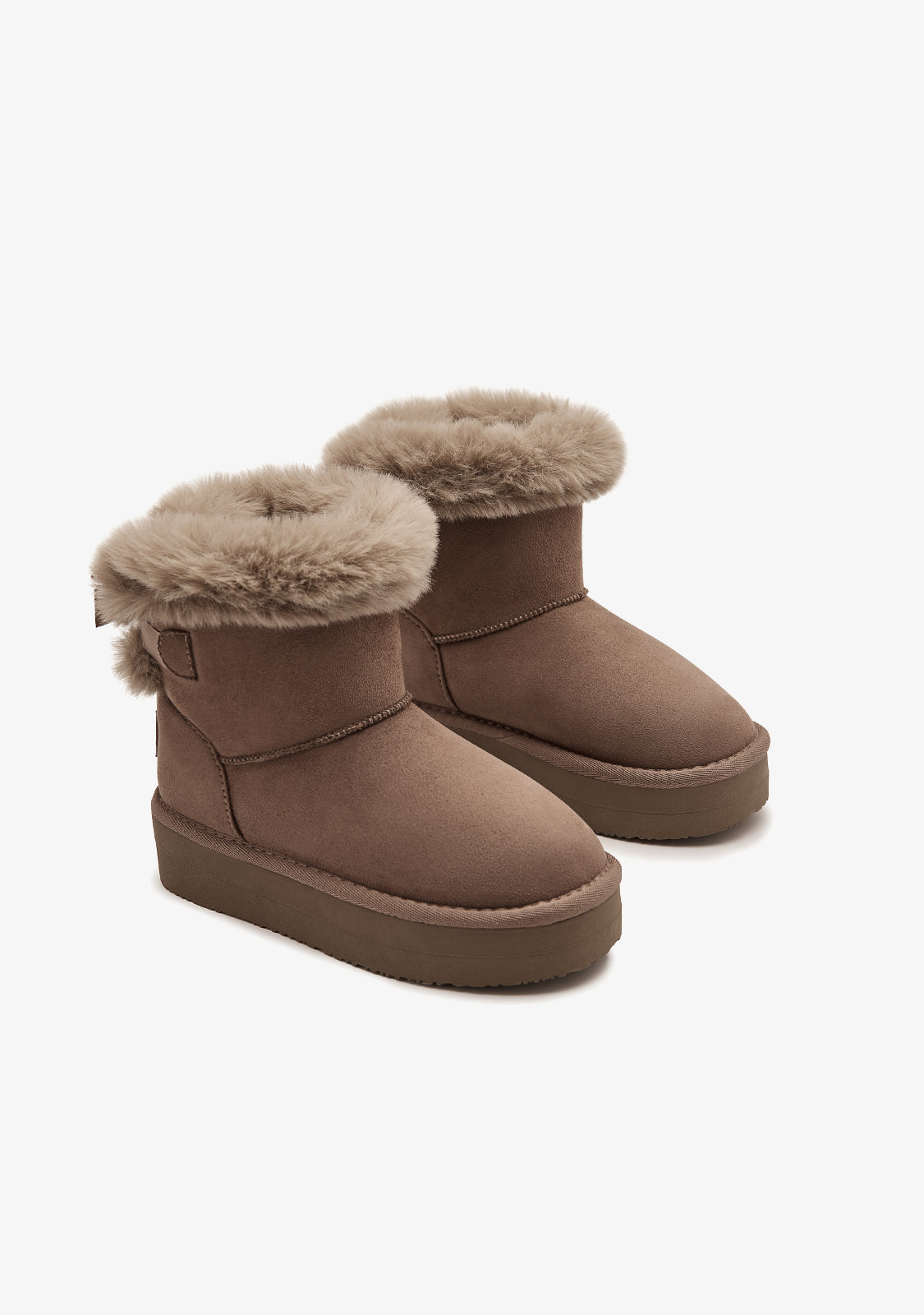 Taupe Fur Australian Boots Water Repellent