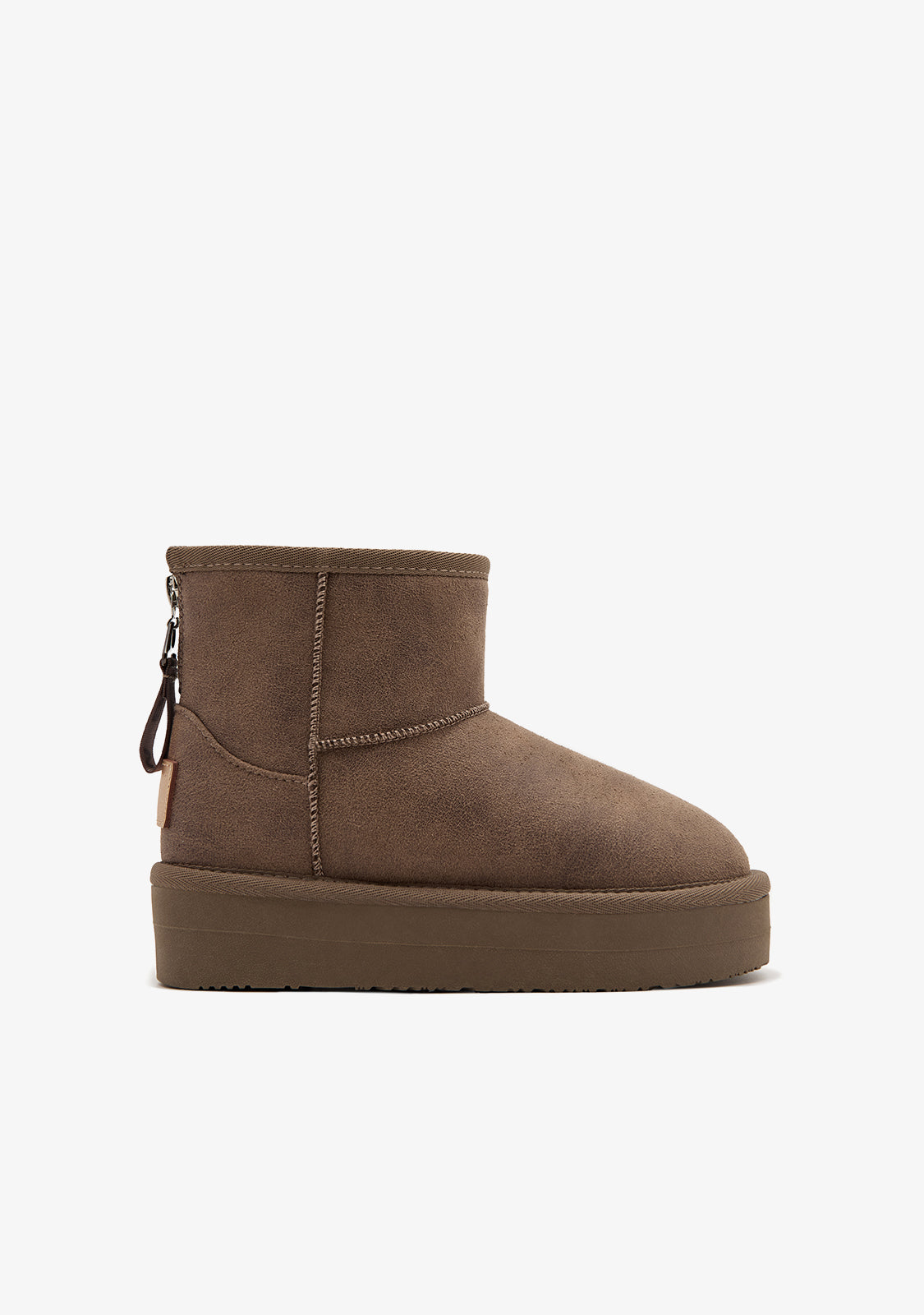 Botas Australianas Cremallera Taupe