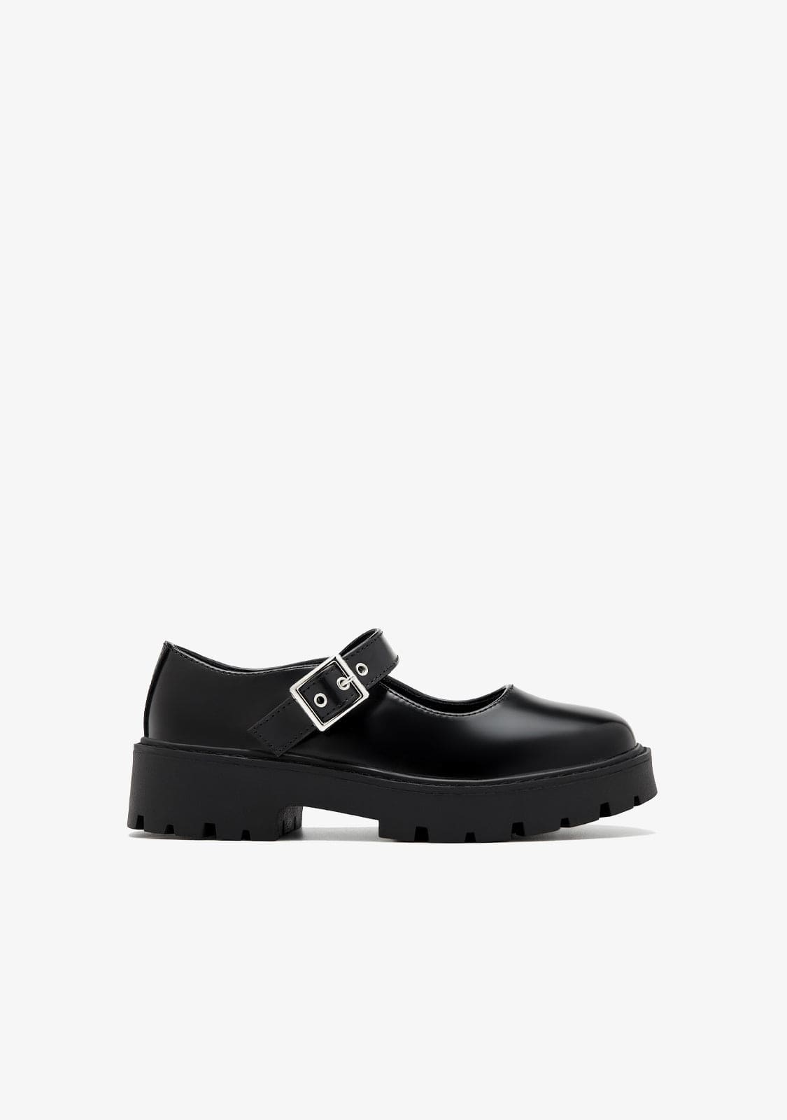 Black Buckle Loafers