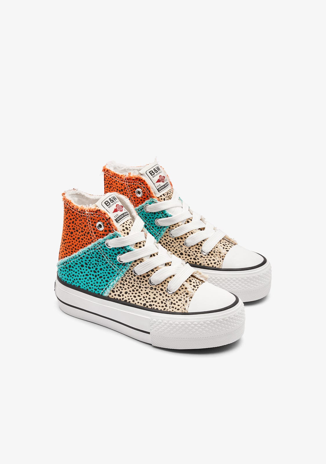 Patchwork Dots High Sneakers