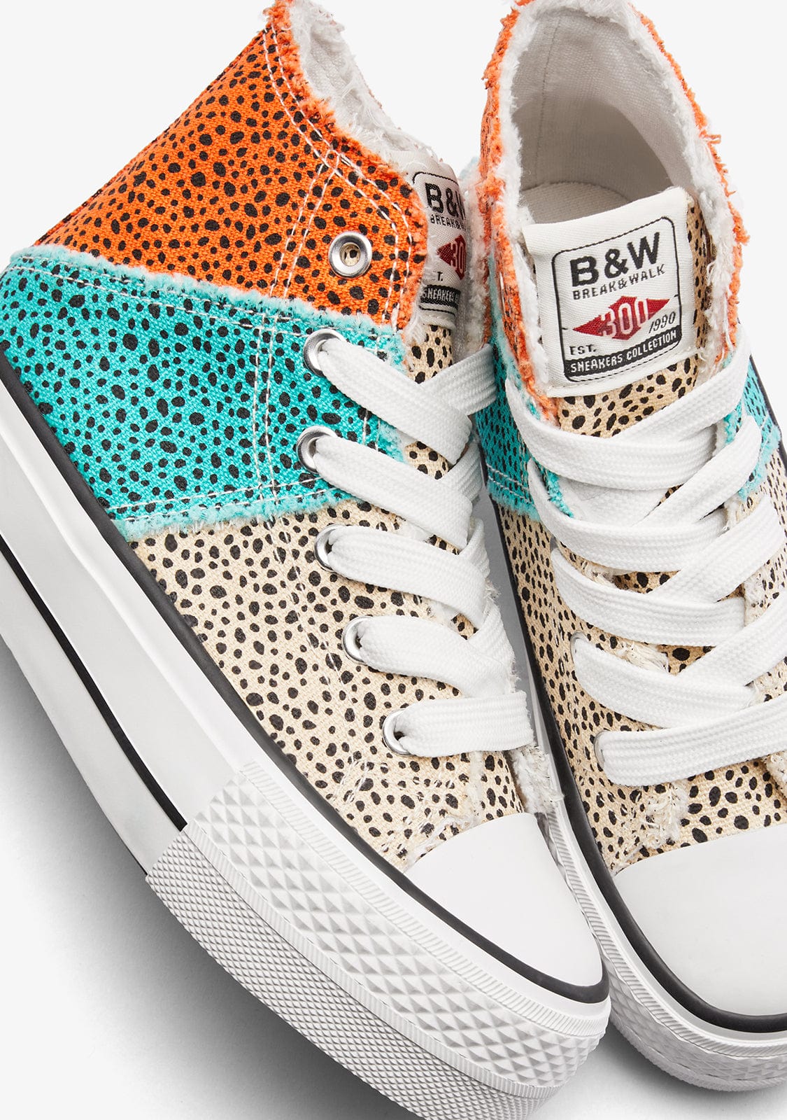 Patchwork Dots High Sneakers