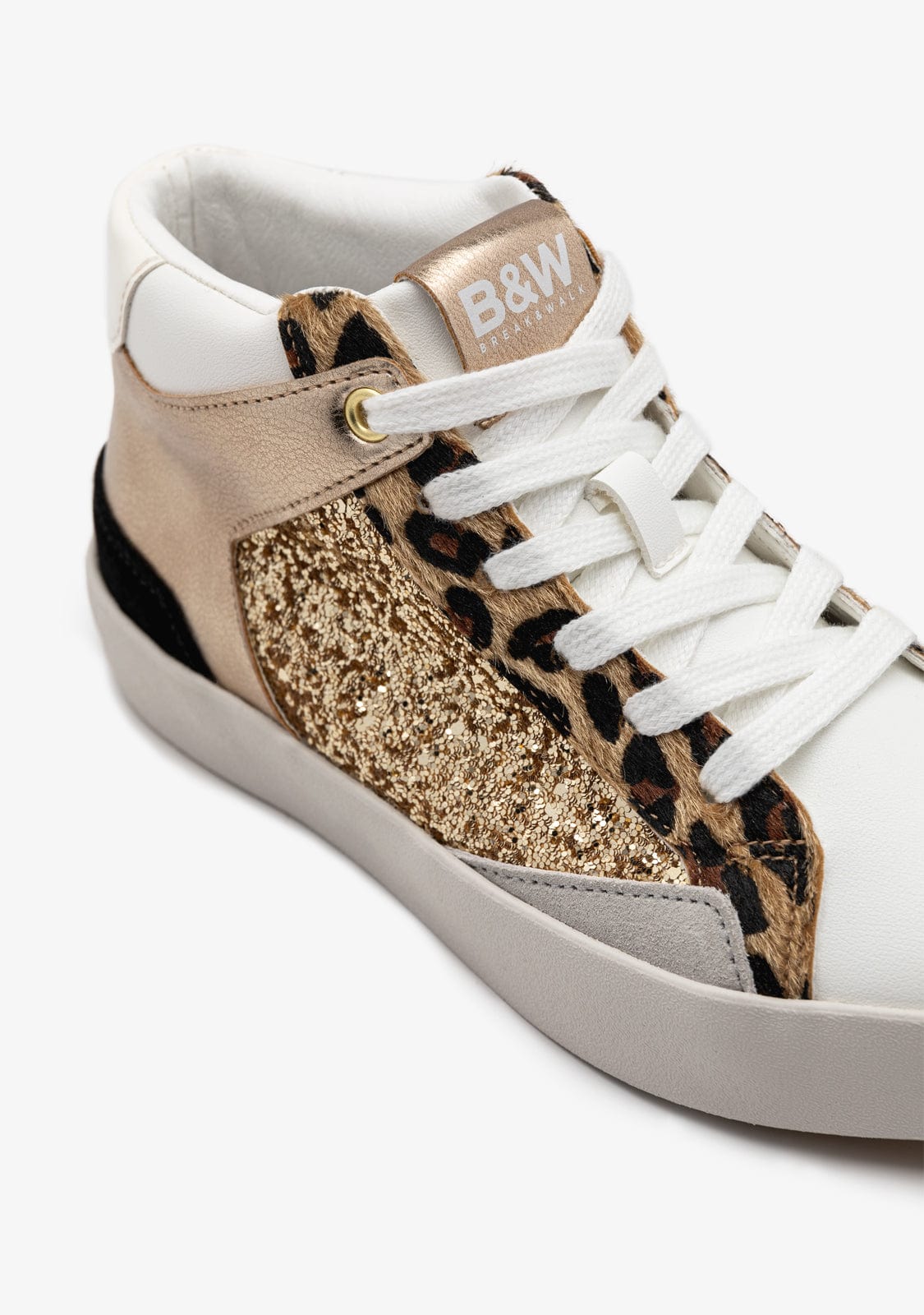 Leopard Glitter High Top Sneakers