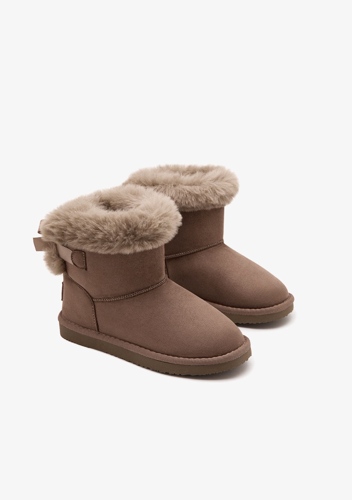 Taupe Bow Fur Australian Boots Water Repellent