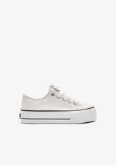 White Basic Low Sneakers