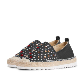 Espadrilles Kea Black Strass